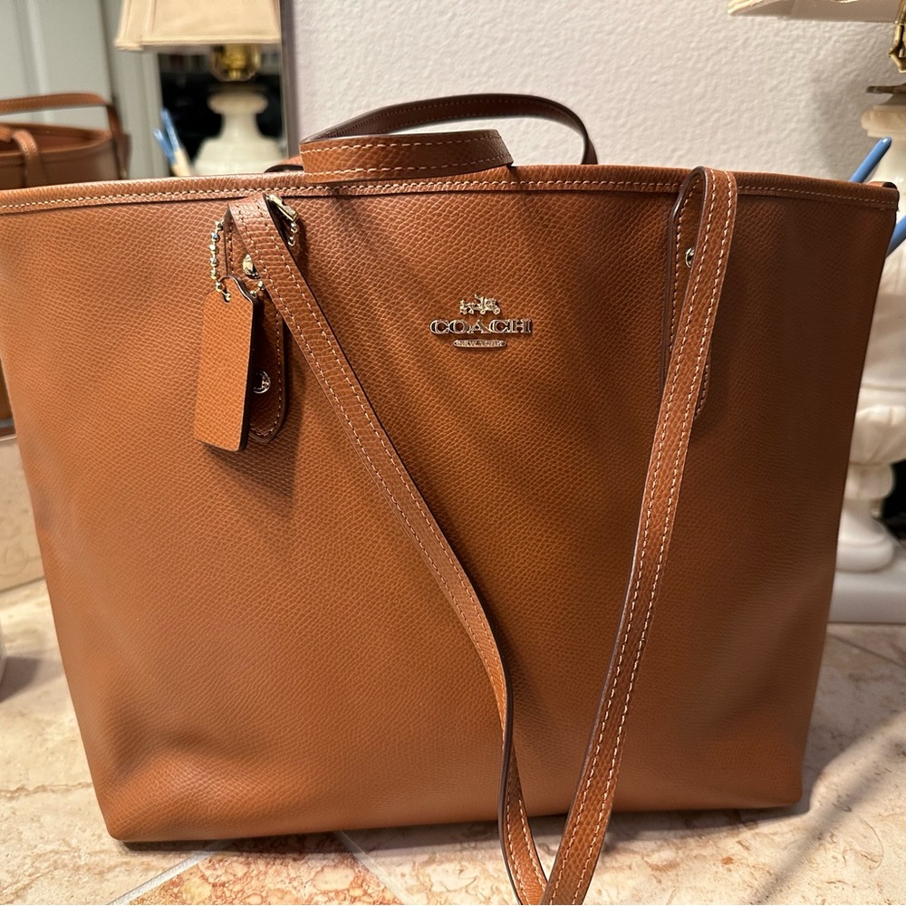 Coach Brown Leather Tote Bag